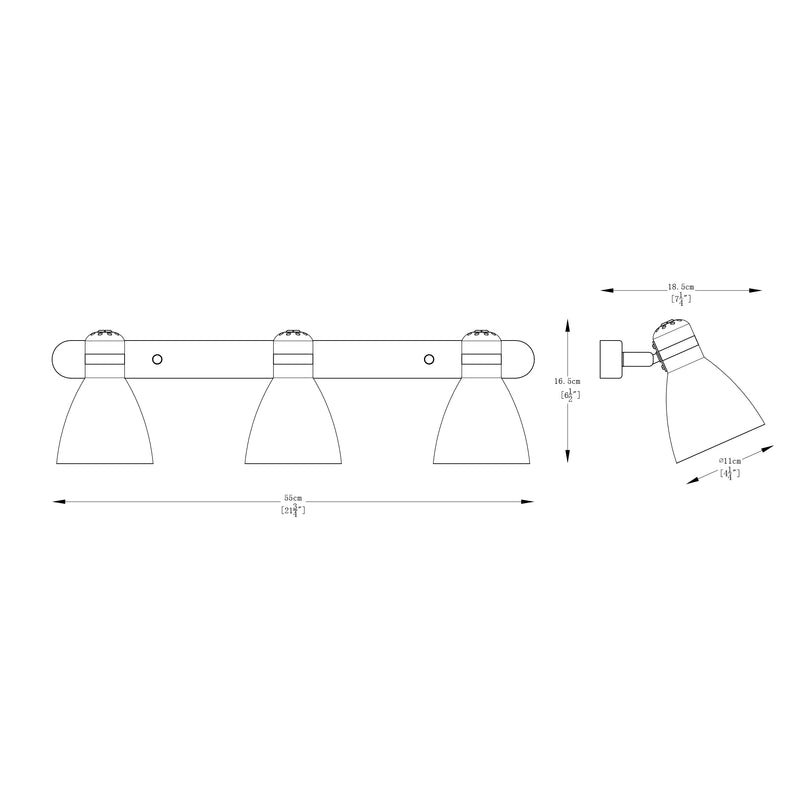 Aplica Zuma Line 3xE27 Negru Mat / SATYNOWY NIKIEL / Alb