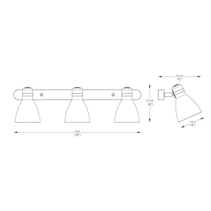 Aplica Zuma Line 3xE27 Negru Mat / SATYNOWY NIKIEL / Alb