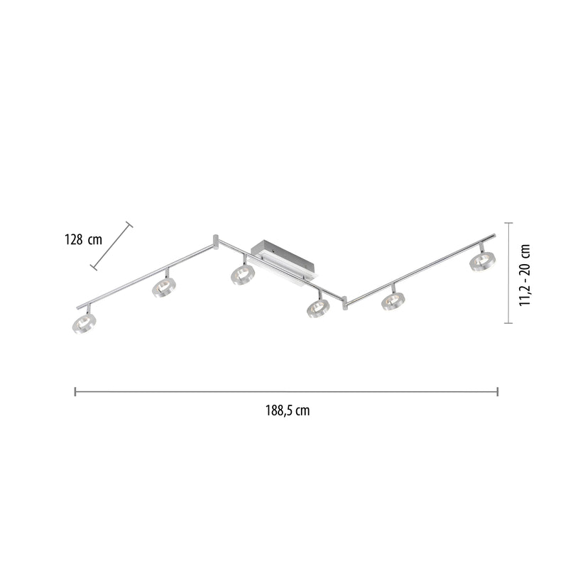 Plafoniera Paul Neuhaus SILEDA 6xLED Aluminiu