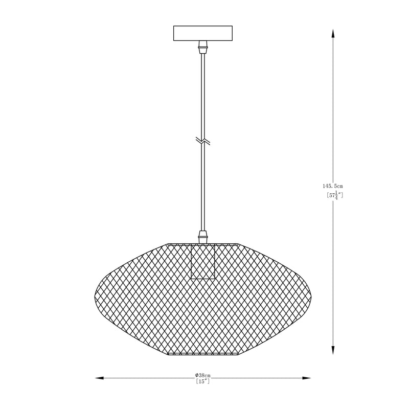Lustra suspendata Orion A8032L-MBK 1 x E27 MAX 40W Ø50 H151,5 corp metalic negru