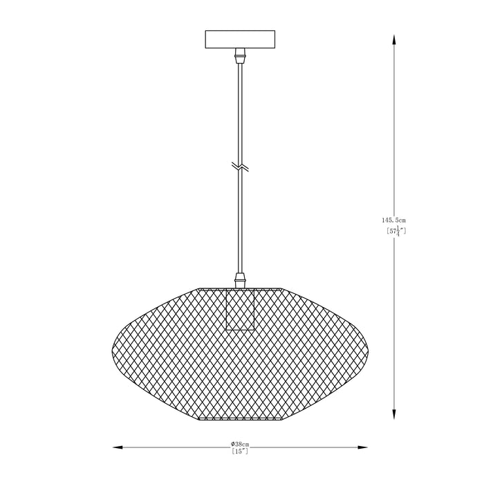 Lustra suspendată Orion A8032L-GD 1 x E27 MAX 40W Ø50 H151,5 metal auriu și corp negru