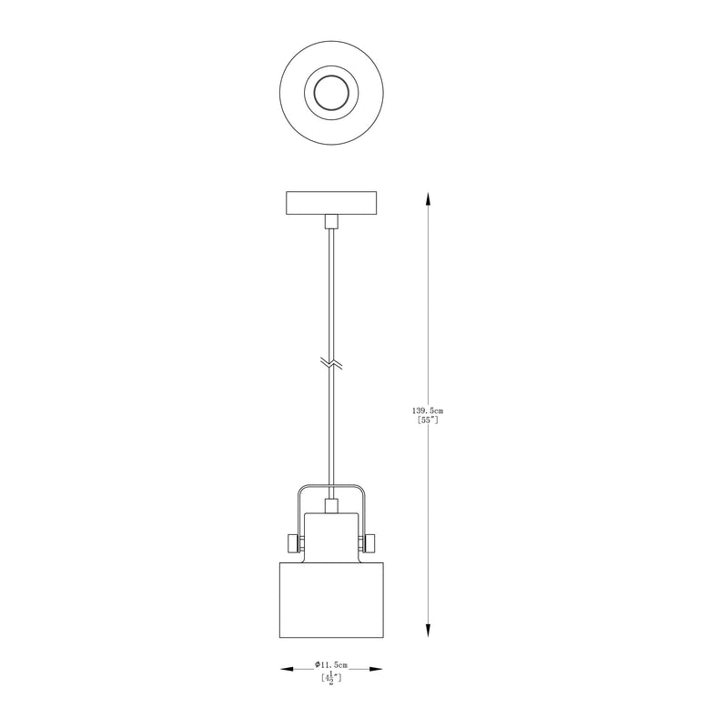 Lustra Zuma Line Draco 1xE27 Negru Mat / Auriu / Alb
