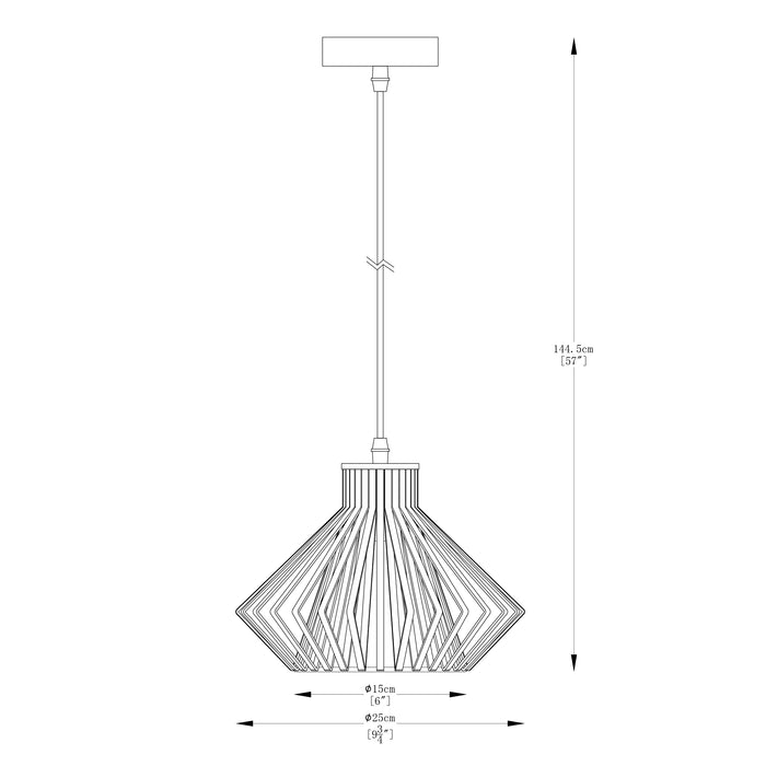 Lampa suspendata A8080-BK 1 x E27 MAX 40W Ø25 H144,5 corp metalic negru