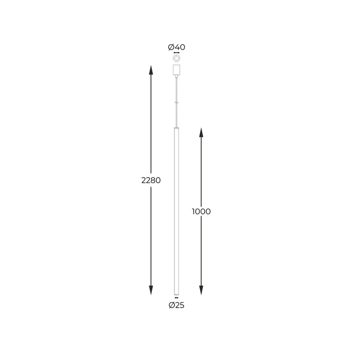 Lustra suspendată Nova A8187L 1 x G9 MAX 4W Ø2,5 H228 metal negru și corp auriu