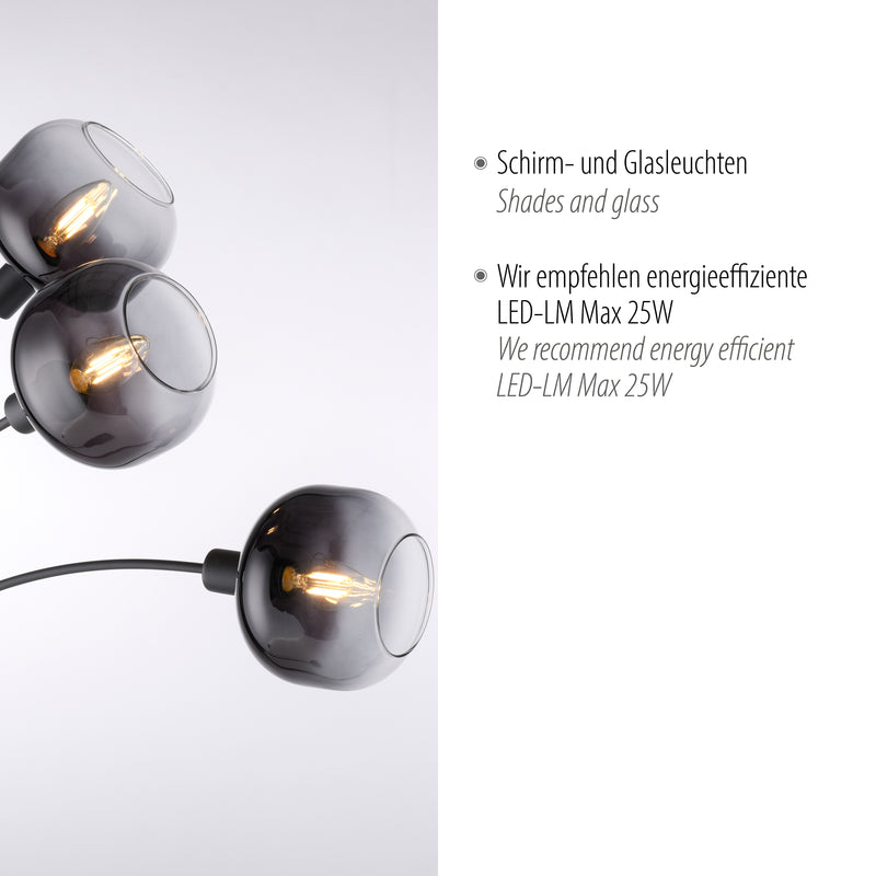 Lampadar Paul Neuhaus ZEA 3xE14 Negru