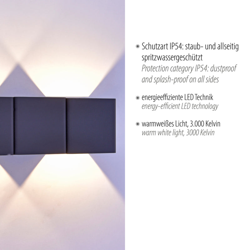 Aplica Paul Neuhaus MARCEL 2xLED Antracit