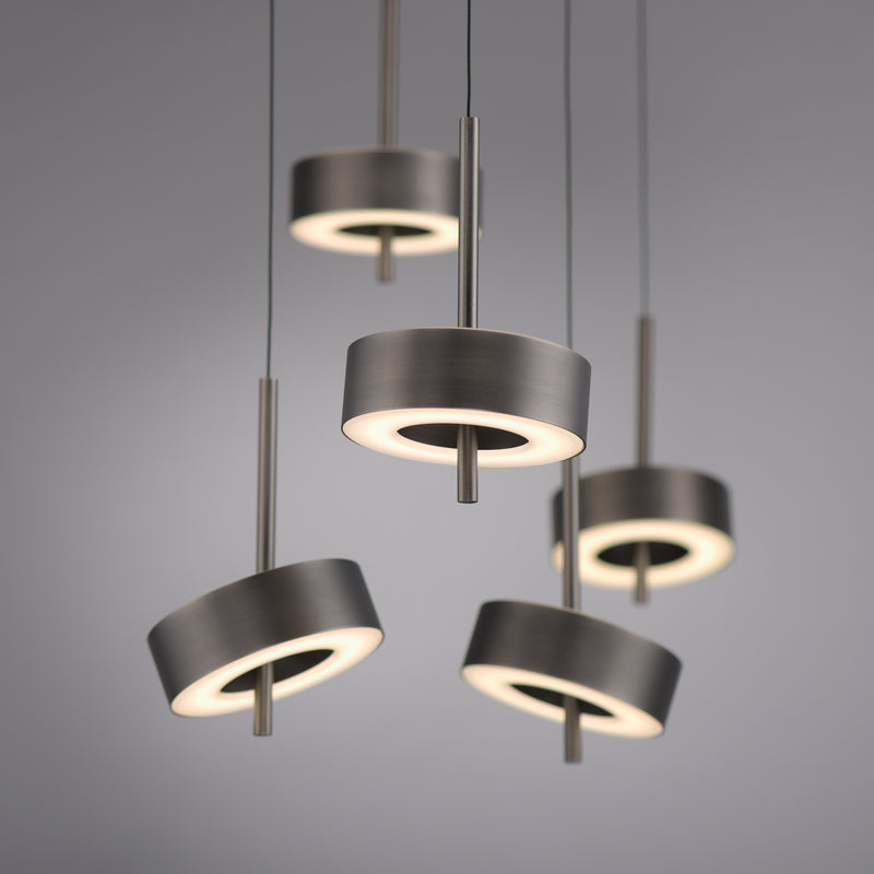 Lustra Paul Neuhaus Q-ROTATE 5xLED Maro Metalic