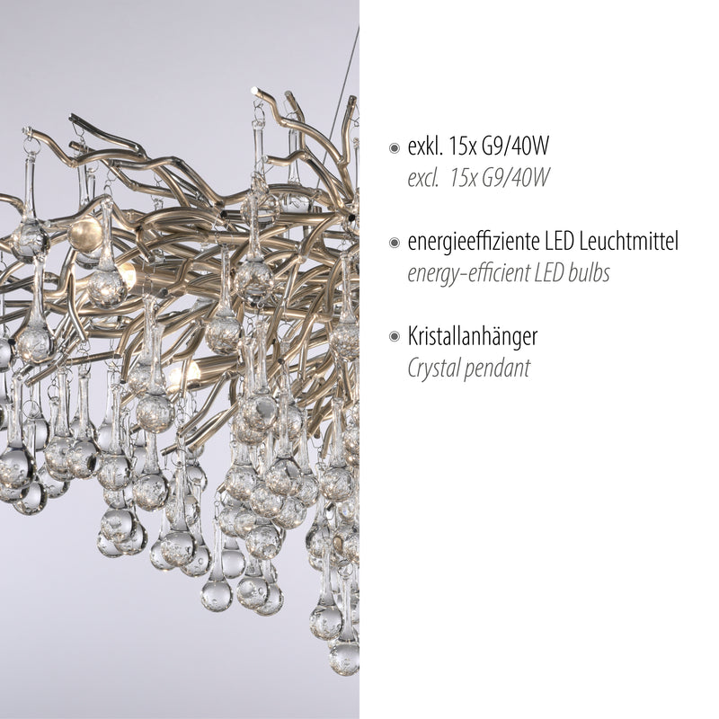 Lustra Paul Neuhaus ICICLE 15xG9 Otel