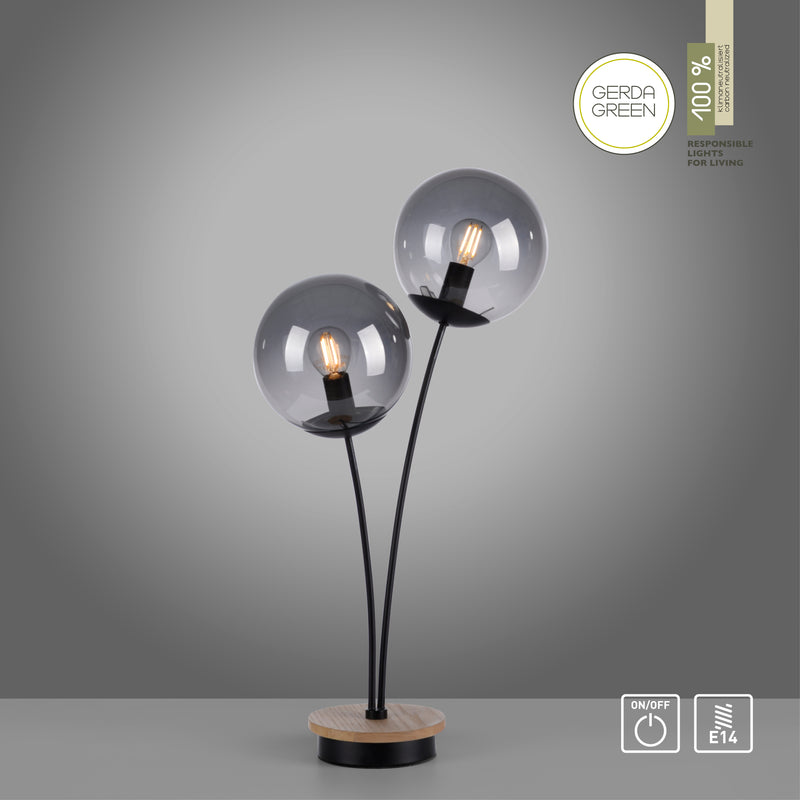 Veioza Paul Neuhaus GREEN WIDOW 2xE14 Negru