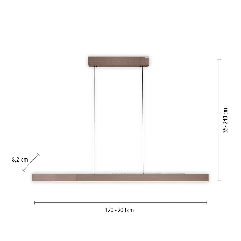 Lustra Paul Neuhaus PURE MOTO-RISE 3xLED Bronz Metalic