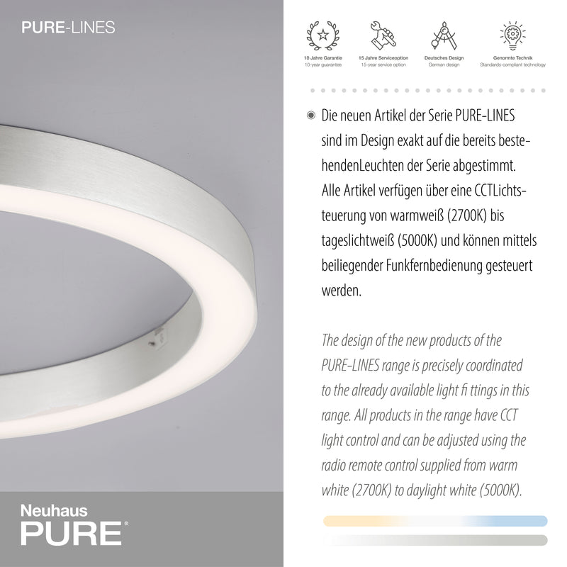 Plafoniera Paul Neuhaus PURE-LINES LED Aluminiu
