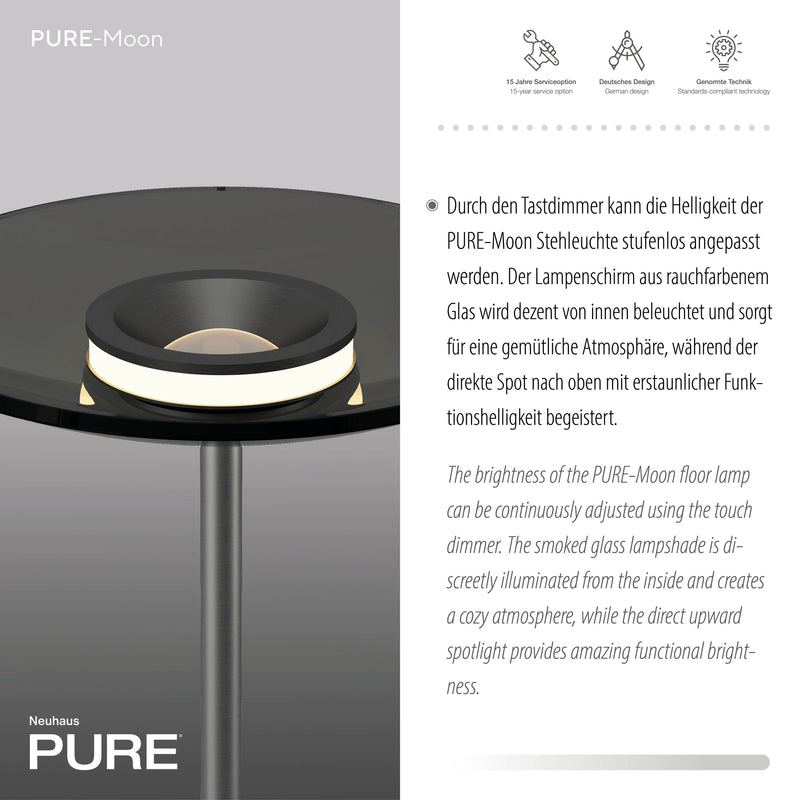 Lampadar Paul Neuhaus PURE MOON 2xLED Gri