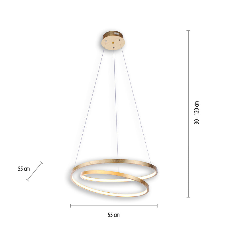 Lustra Paul Neuhaus ROMAN LED Auriu