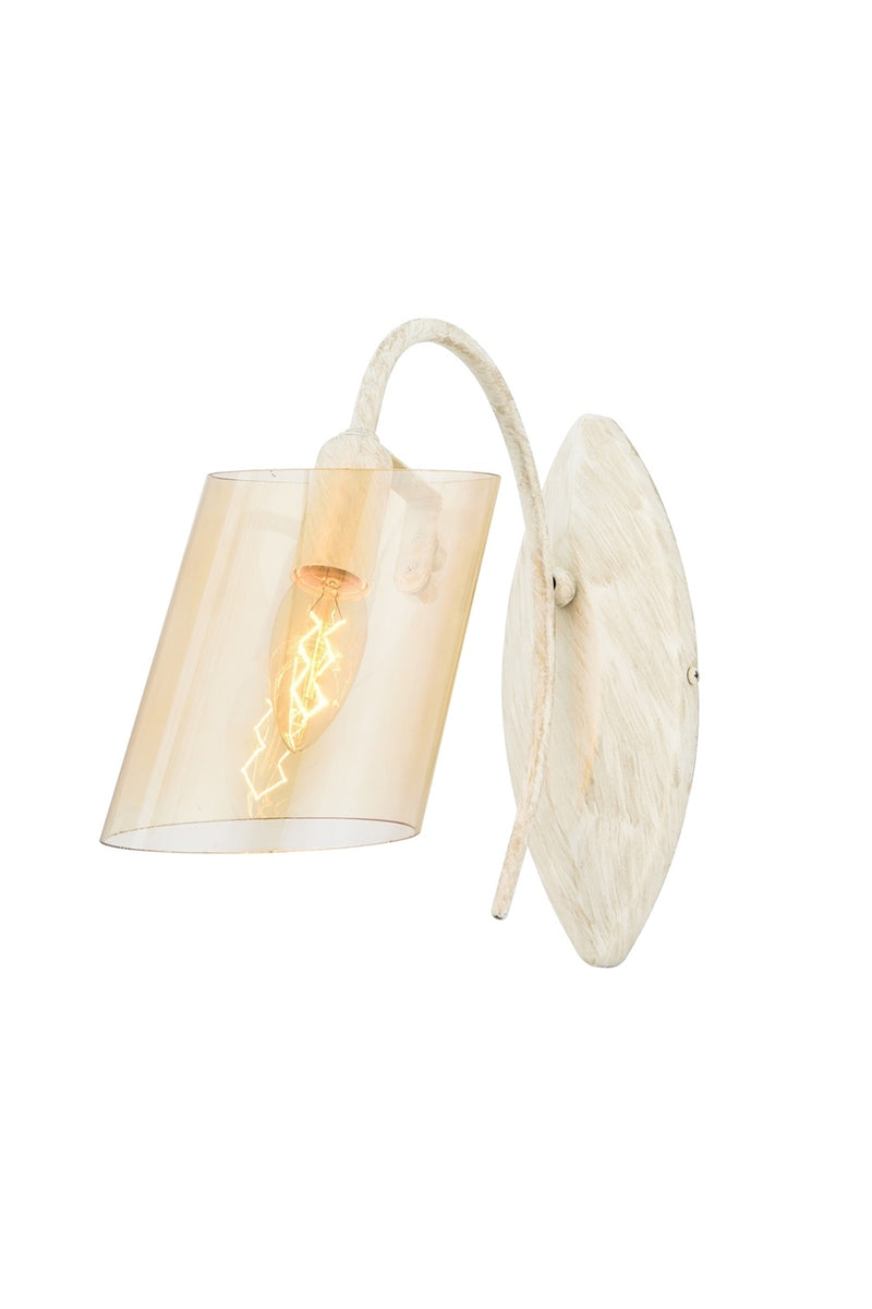 Aplica stil modern, din metal, culoare alb
