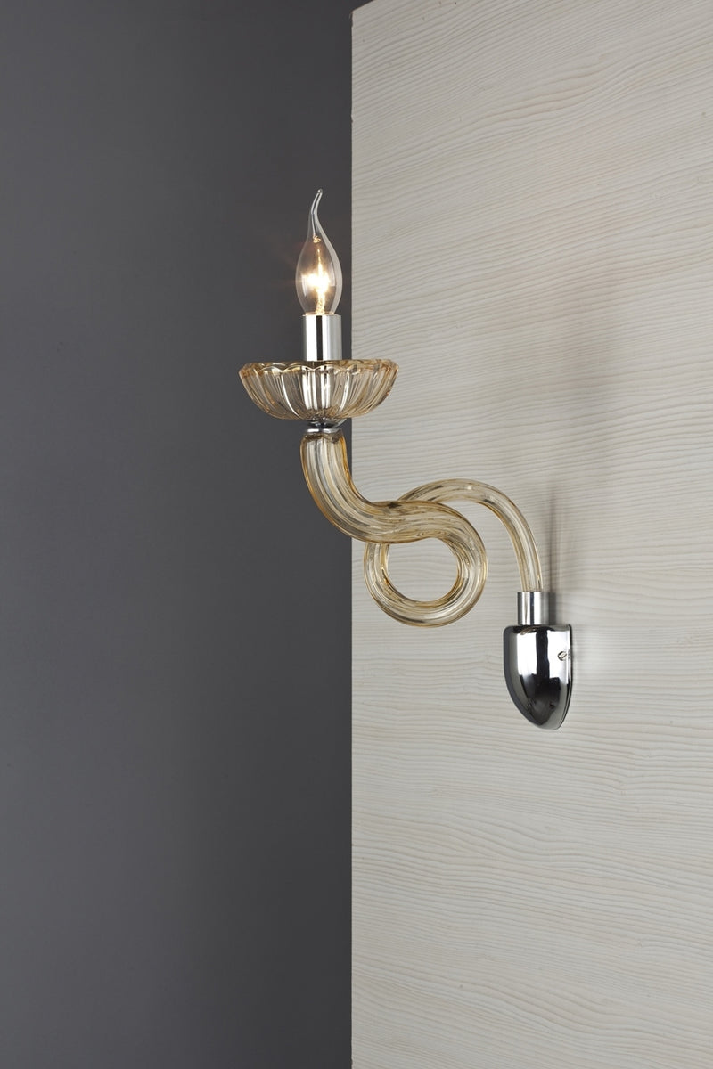 Aplica stil clasic, din metal, culoare miere