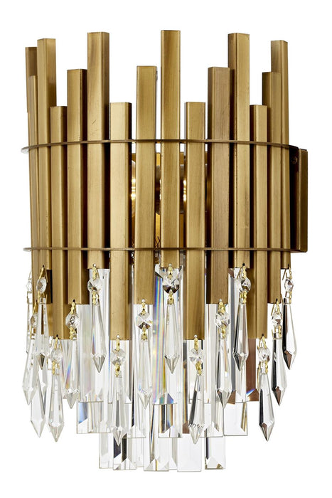 Aplică Avonni AP-1767-1E, finisaj antichizat, , 2xE14, metal și cristal, design vintage elegant