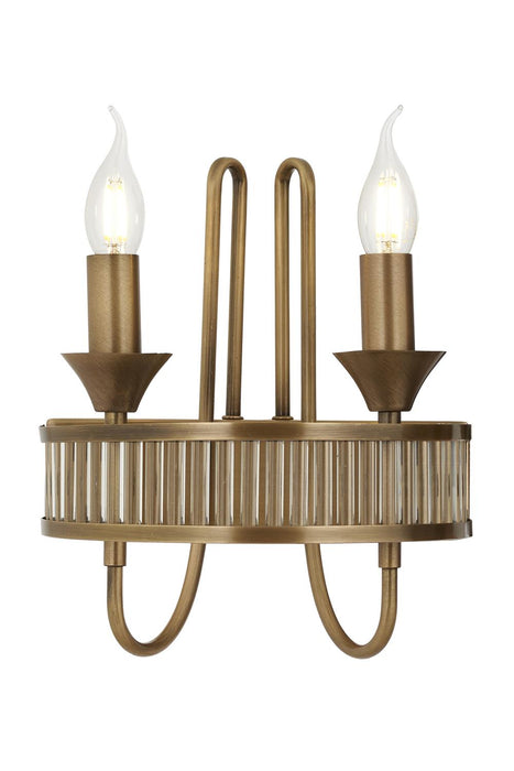 Aplică Avonni AP-1890-2E, finisaj antichizat, , 2xE14, metal și sticlă, design vintage elegant