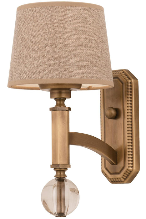 Aplică Avonni AP-35002-1ES, finisaj antichizat, , 1xE27, metal și sticlă și textil, design vintage elegant