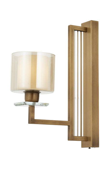 Aplică Avonni AP-4285-1E, finisaj antichizat, , 1xE27, metal și cristal, design vintage elegant