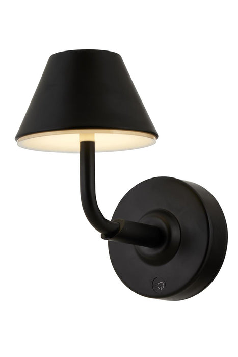 Aplică Avonni AP-64006-BSY, vopsea neagră, , 1xLED, metal și plexiglas opal, design vintage elegant