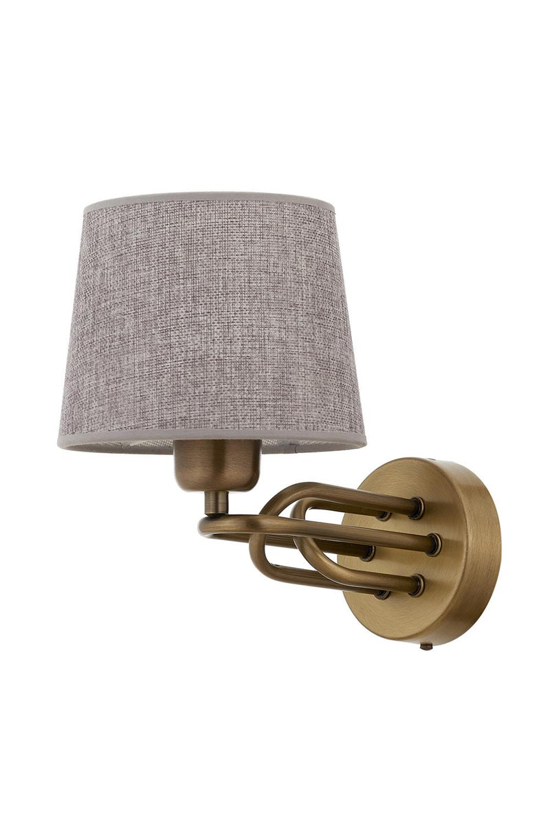 Aplică Avonni AP-9134-1E, finisaj antichizat, , 1xE27, metal și textil, design vintage elegant