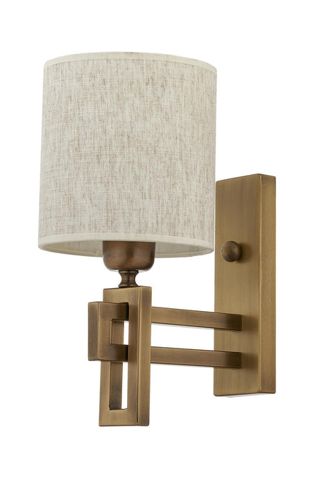 Aplică Avonni AP-9137-1E, finisaj antichizat, , 1xE27, metal și textil, design vintage elegant