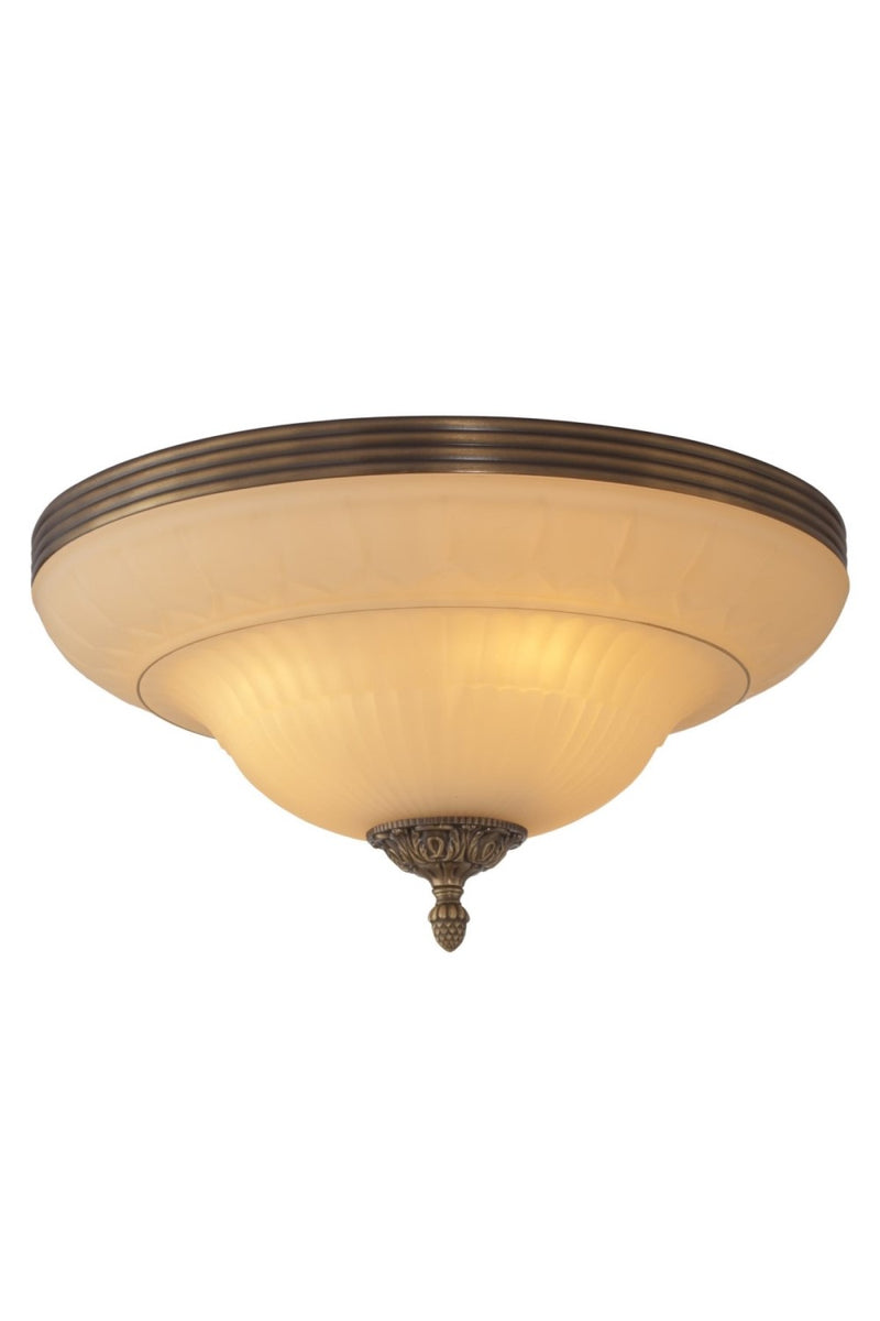 Plafoniera Clasica Avonni, E27, 3x60W, Metal, Bronz-Antiq/Crem, 50cm