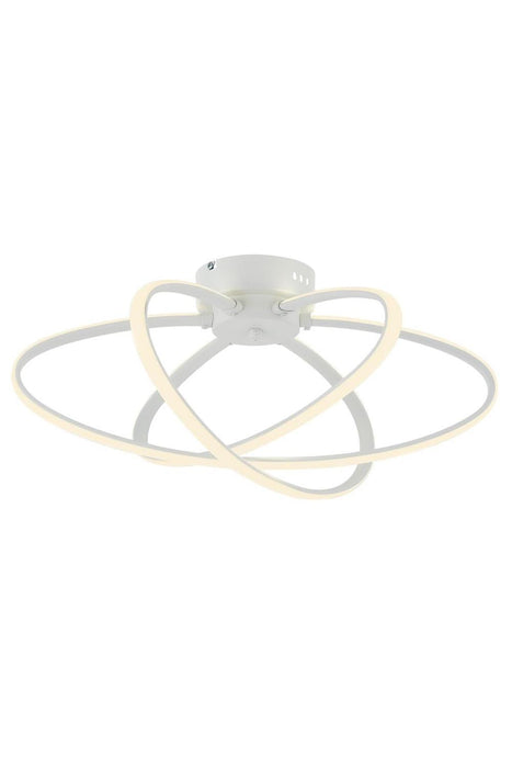 Lustră Avonni AR-4357-3BBY, vopsea albă, Ø51 cm, 1xLed, metal și plexiglas, design vintage elegant