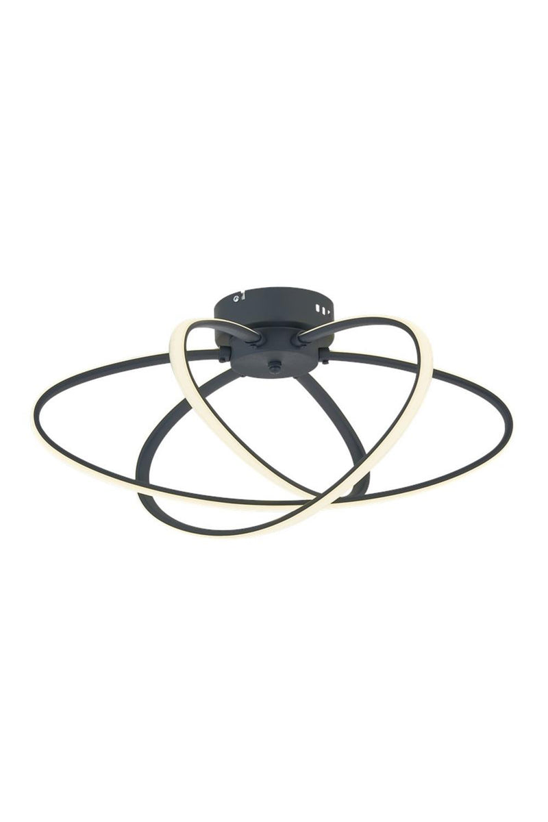 Lustră Avonni AR-4357-3GR, vopsea antracit, Ø51 cm, 1xLed, metal și plexiglas, design vintage elegant
