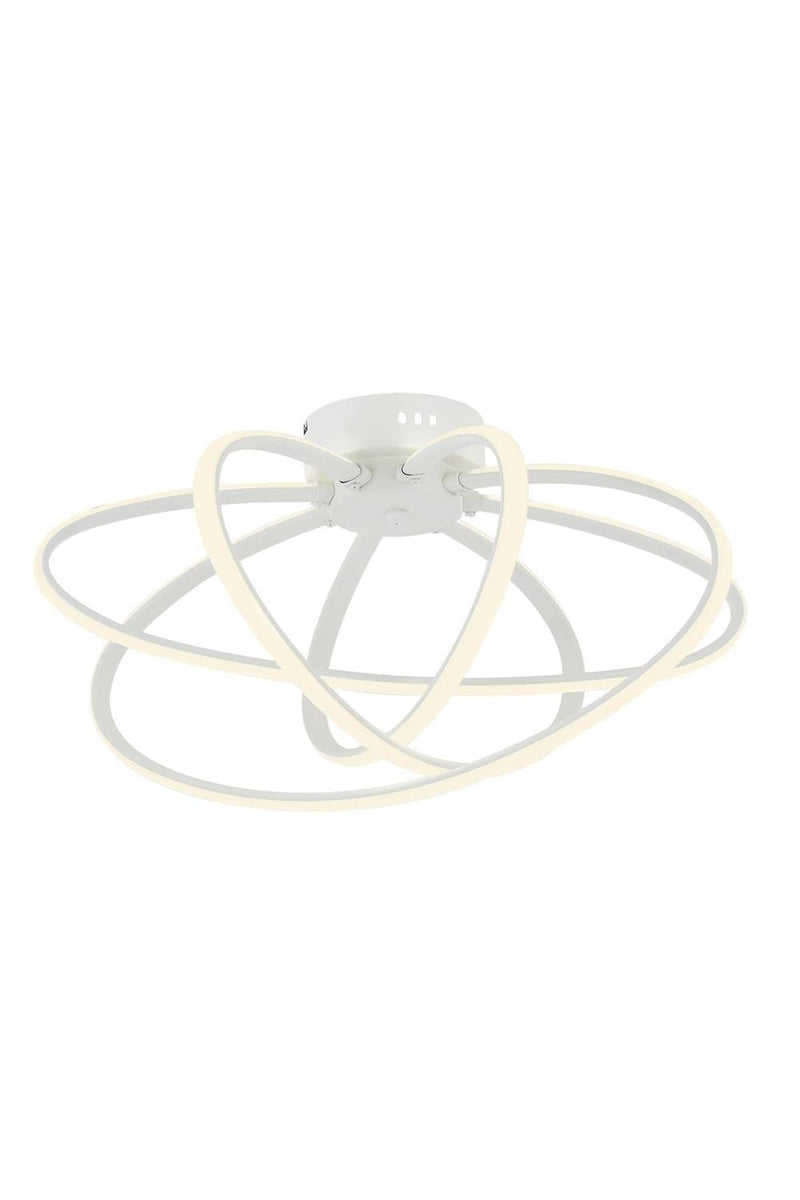 Lustră Avonni AR-4357-4BBY, vopsea albă, Ø51 cm, 1xLed, metal și plexiglas, design vintage elegant
