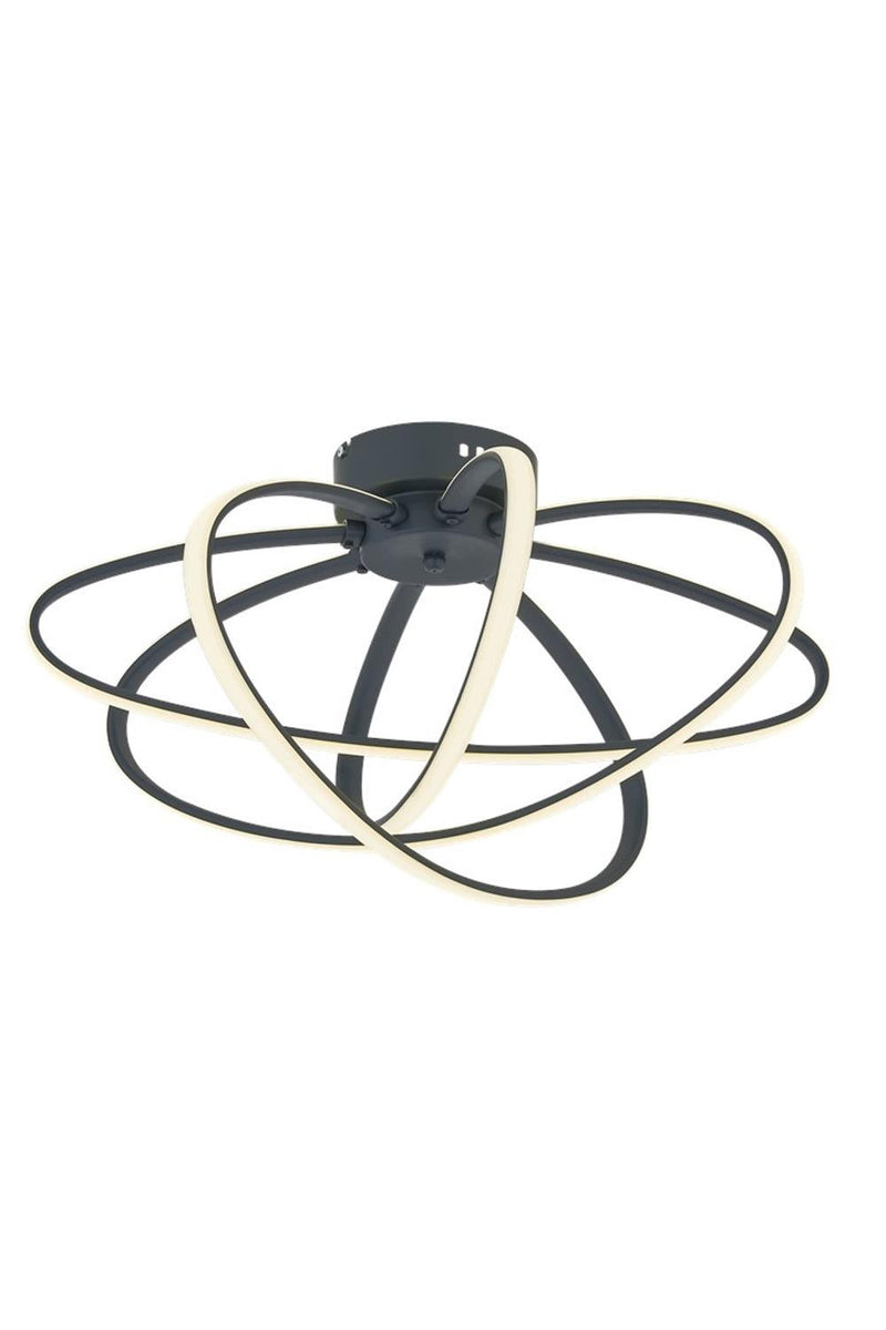 Lustră Avonni AR-4357-4GR, vopsea antracit, Ø51 cm, 1xLed, metal și plexiglas, design vintage elegant