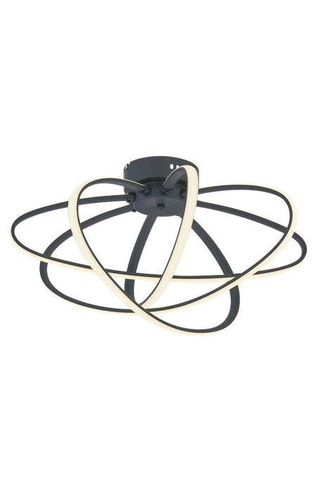 Lustră Avonni AR-4357-4GR, vopsea antracit, Ø51 cm, 1xLed, metal și plexiglas, design vintage elegant