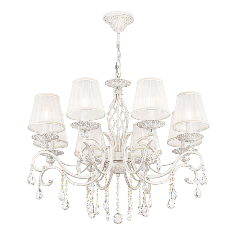 Lustra Living Maytoni Classic Grace Alb/Auriu, 8XE14