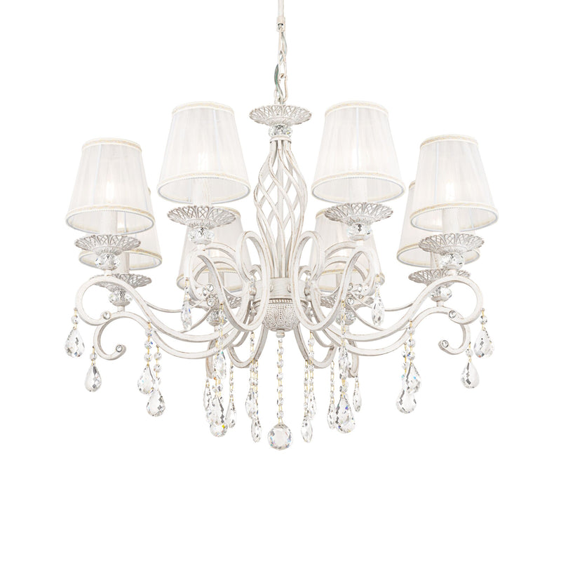 Lustra Living Maytoni Classic Grace Alb/Auriu, 8XE14