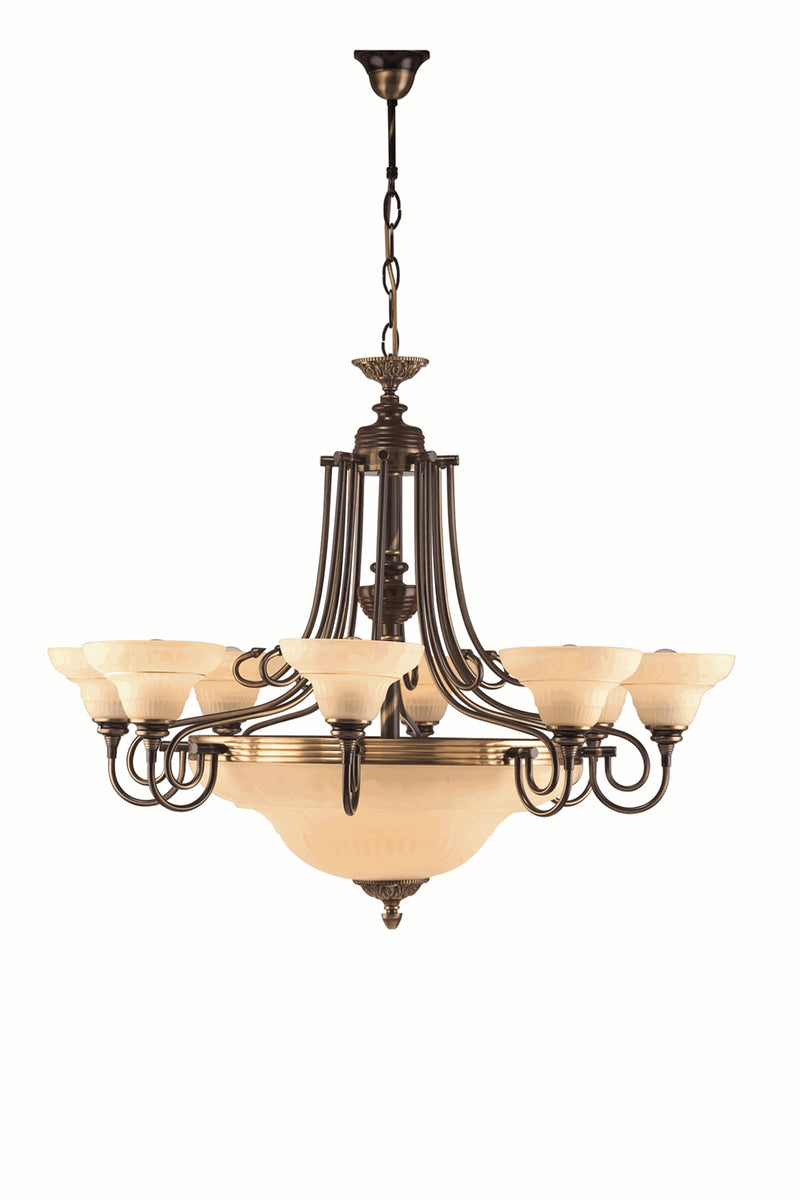 Lustra Clasica Avonni AV-1173-8EB, 9x60 W,E27,Antique