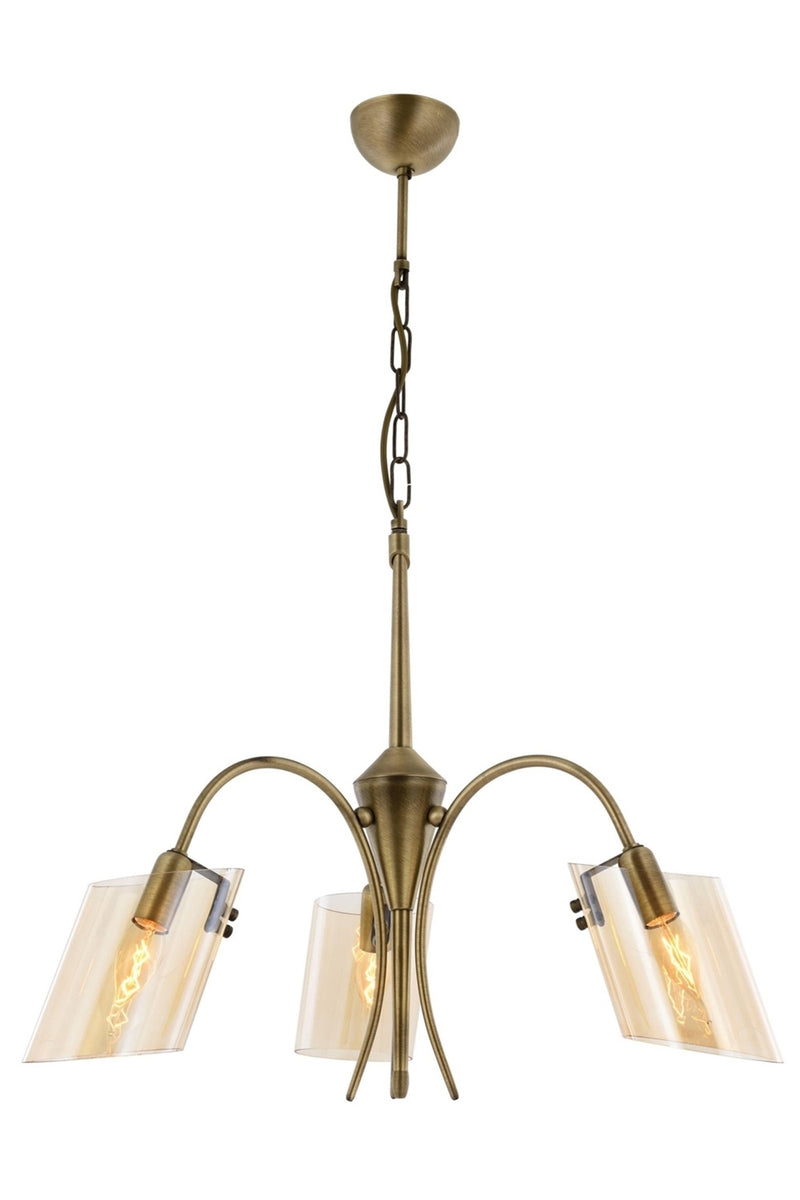 Lustra stil modern, din metal, culoare antiq