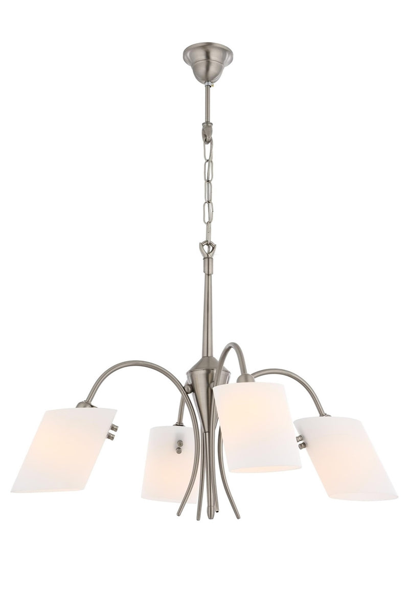 Lustra stil modern, din metal, culoare nichel