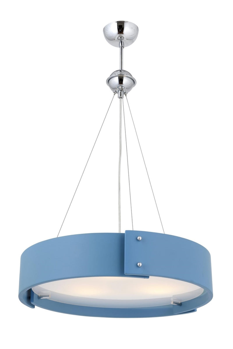 Lustra stil modern, din lemn, culoare turquoize
