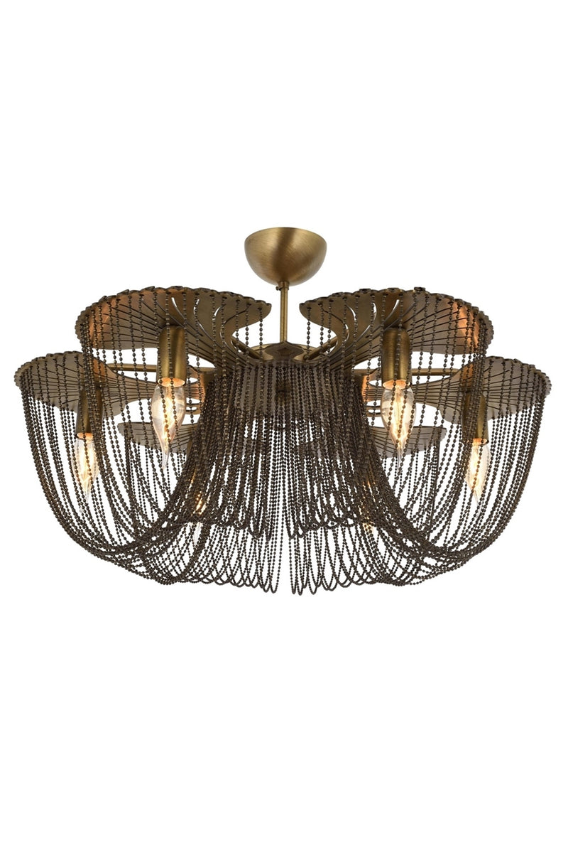 Lustra stil modern, din metal, culoare antiq