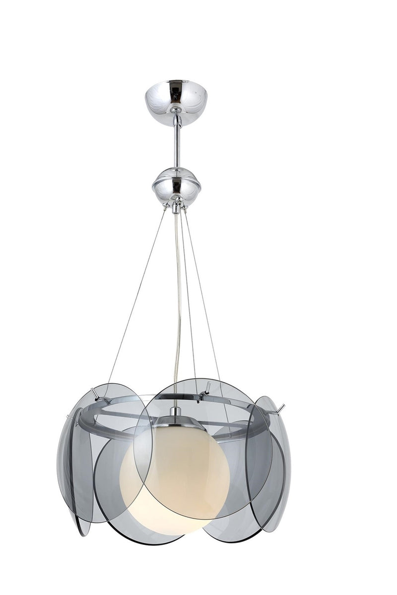 Lustra stil modern, din metal, culoare fumuriu
