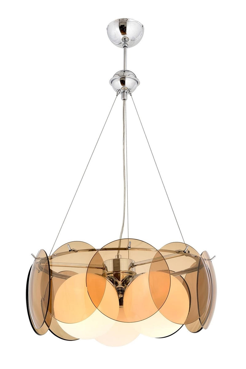 Lustra stil modern, din metal, culoare maro