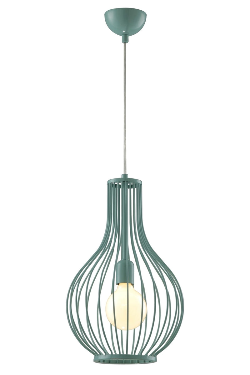 Lustra stil modern, din metal, culoare turquoize