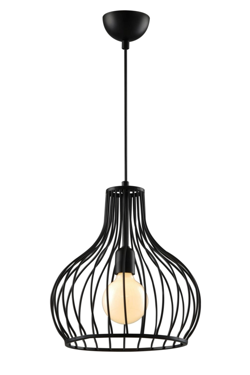 Lustra stil modern, din metal, culoare negru