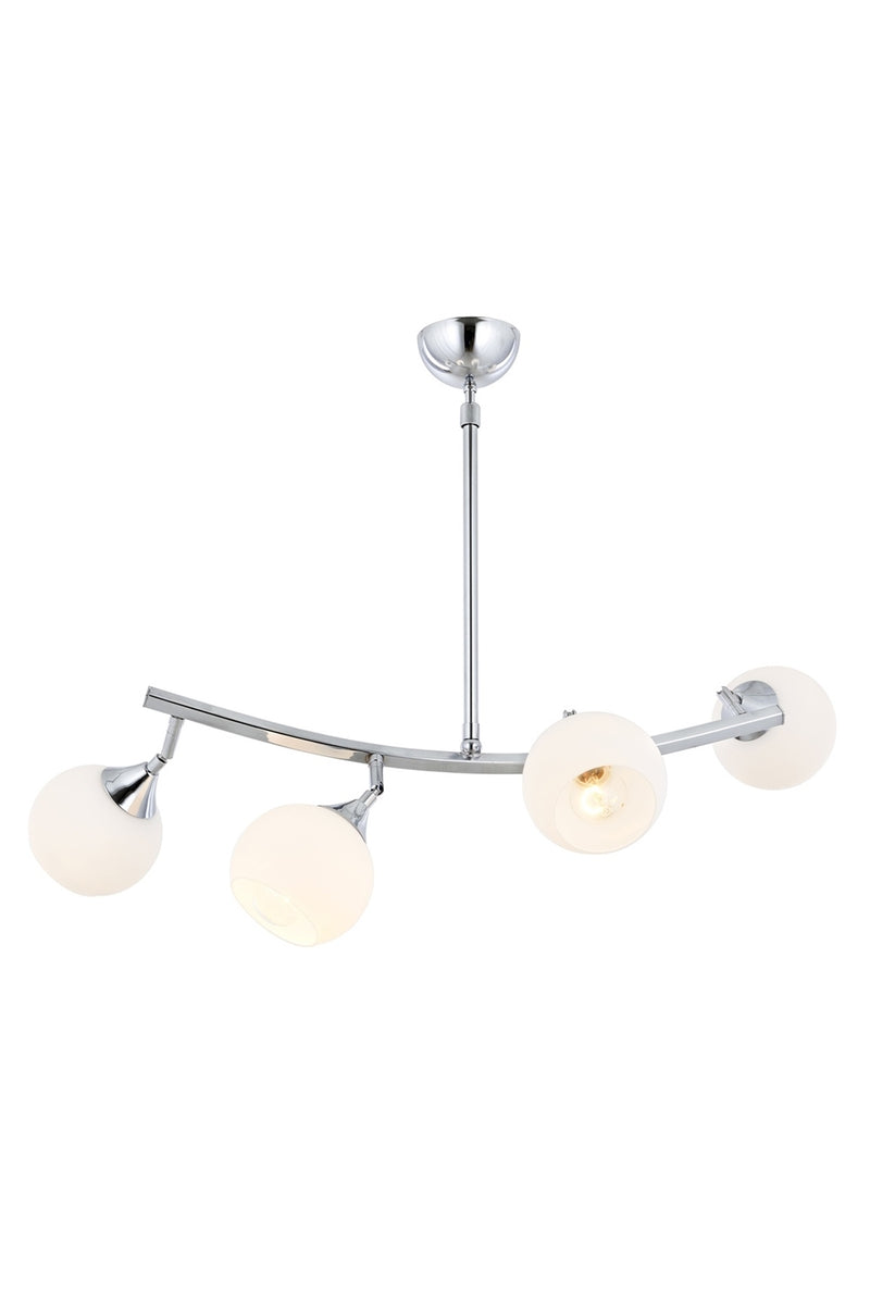 Lustra stil modern, din metal, culoare crom