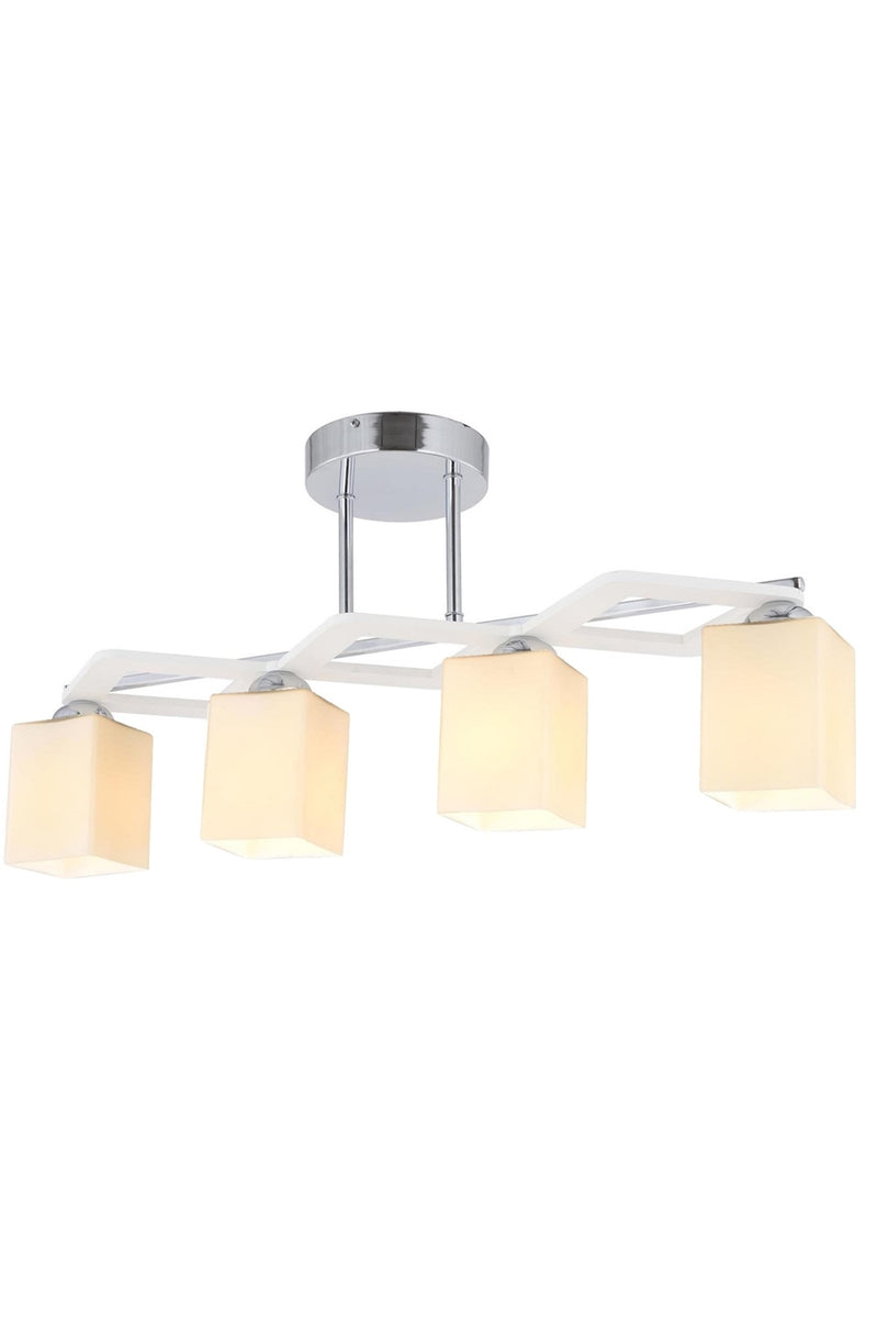 Lustra stil modern, din metal, culoare alb