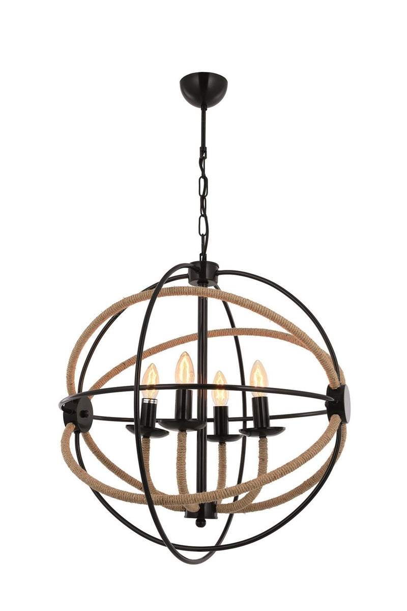Lustra stil modern, din metal, culoare negru