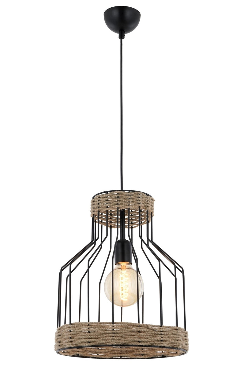 Lustra stil modern, din metal, culoare negru