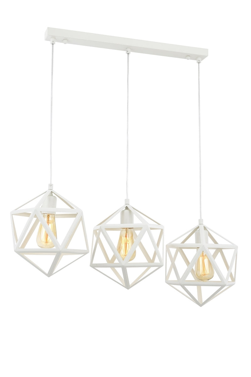 Lustra stil modern, din metal, culoare alb