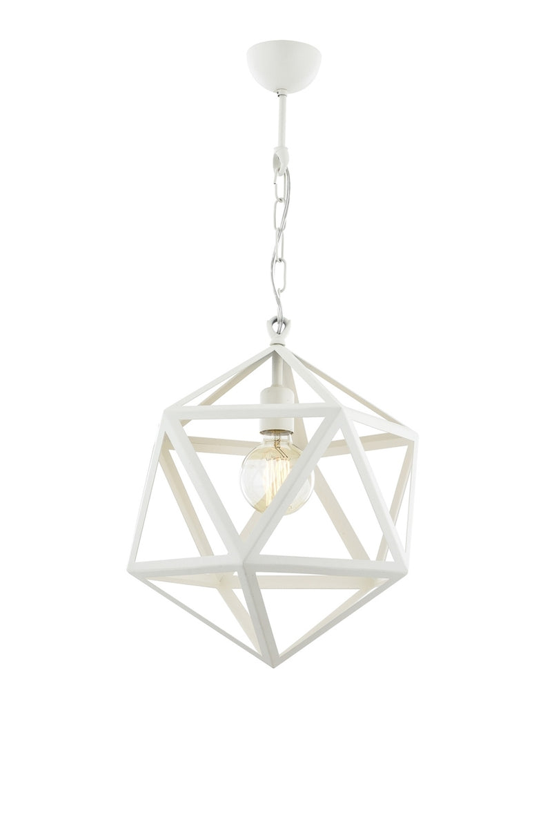 Lustra stil modern, din metal, culoare alb