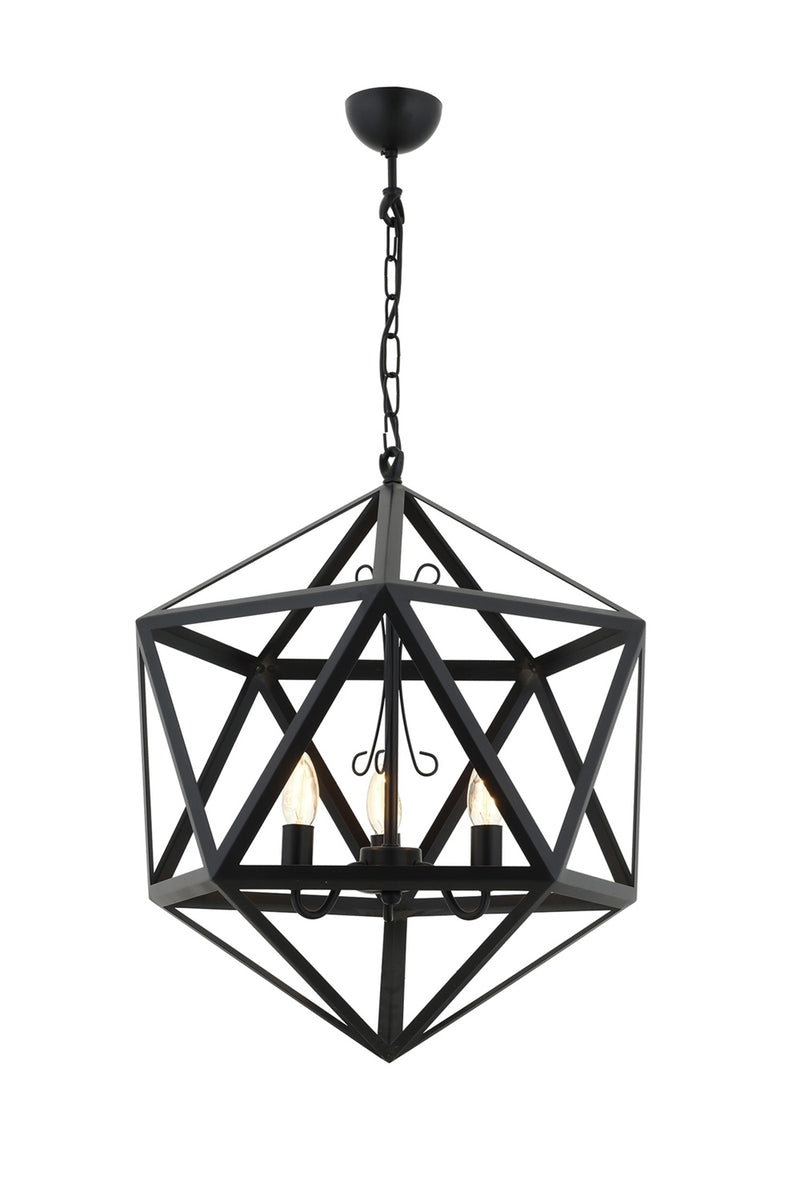 Lustra stil modern, din metal, culoare negru